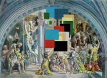 Haga click para ver la imagen ampliada 1979_17_athens is burning! the school of athens and the fire in the borgo (stereoscopic work rig.jpg